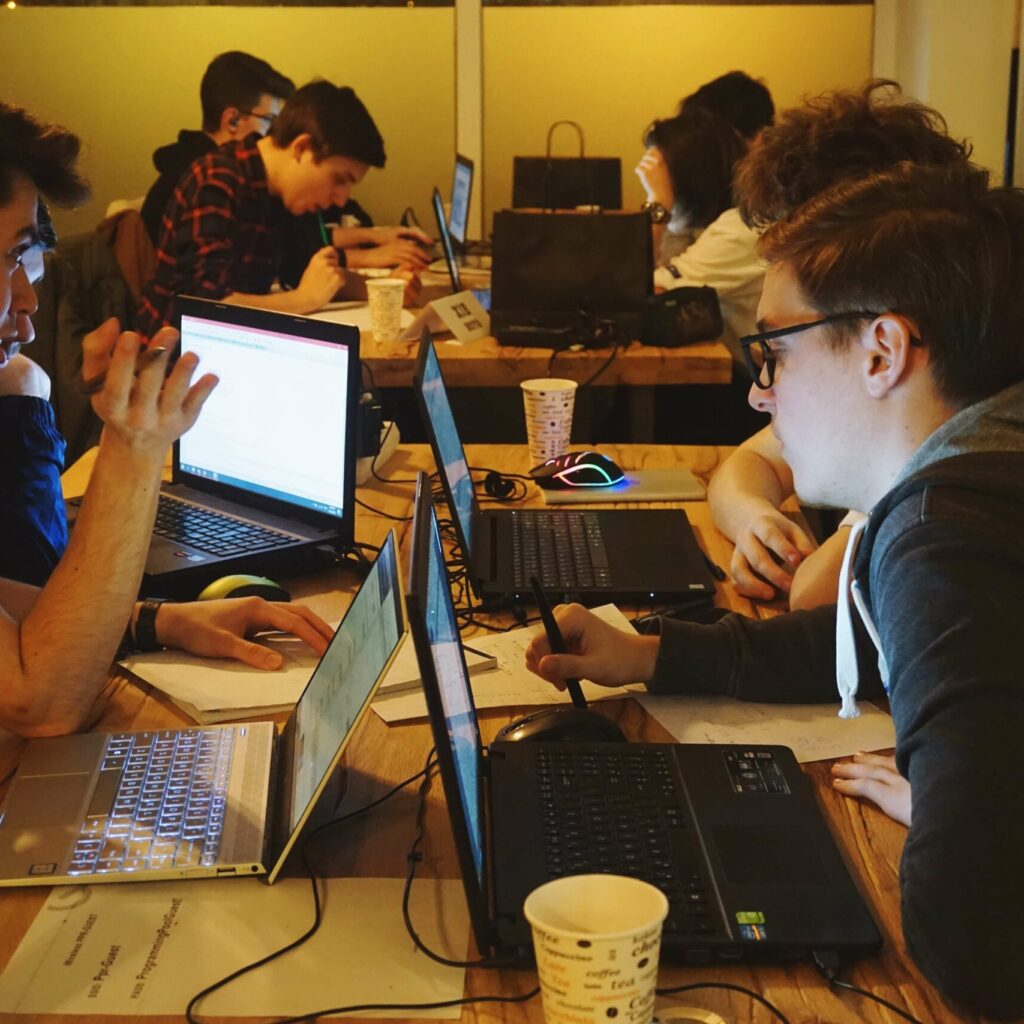 Members of Hash Code, during the competition