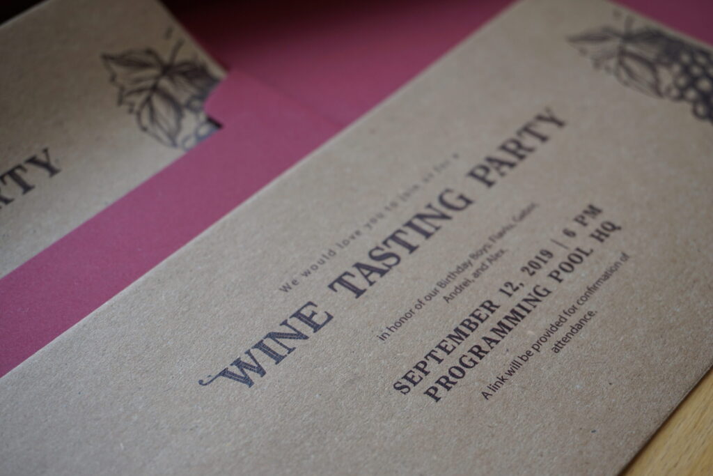 wine tasting party programmingpool team